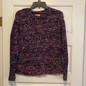 Navy sweater with neon